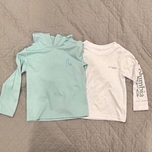 Set of 2 UPF shirts, size 2T Columbia & Carters